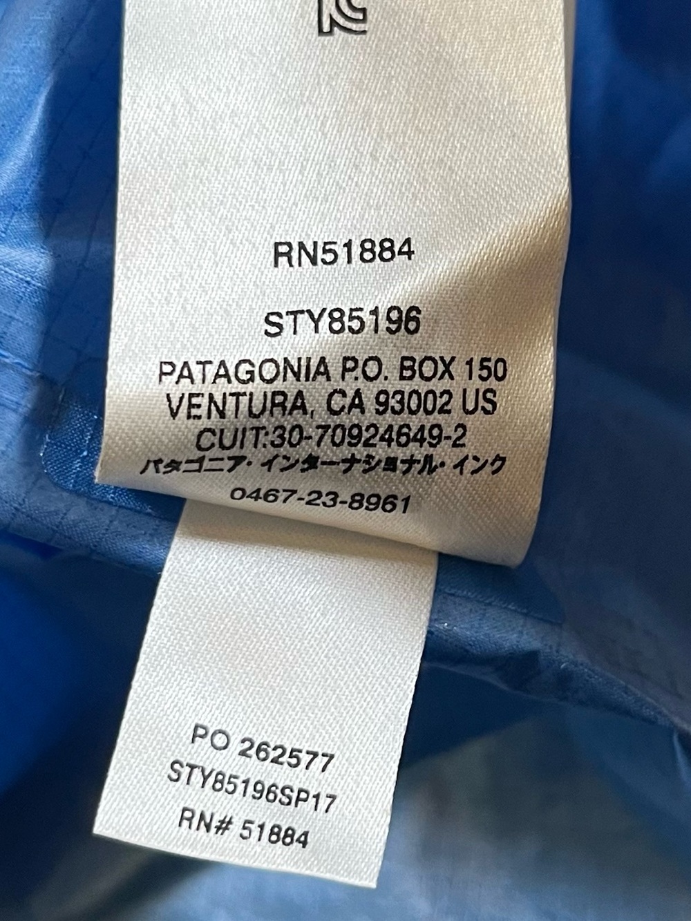 Patagonia Jacket Womens Windbreaker Blue Ultralight Packable Sz S - Picture 8 of 9